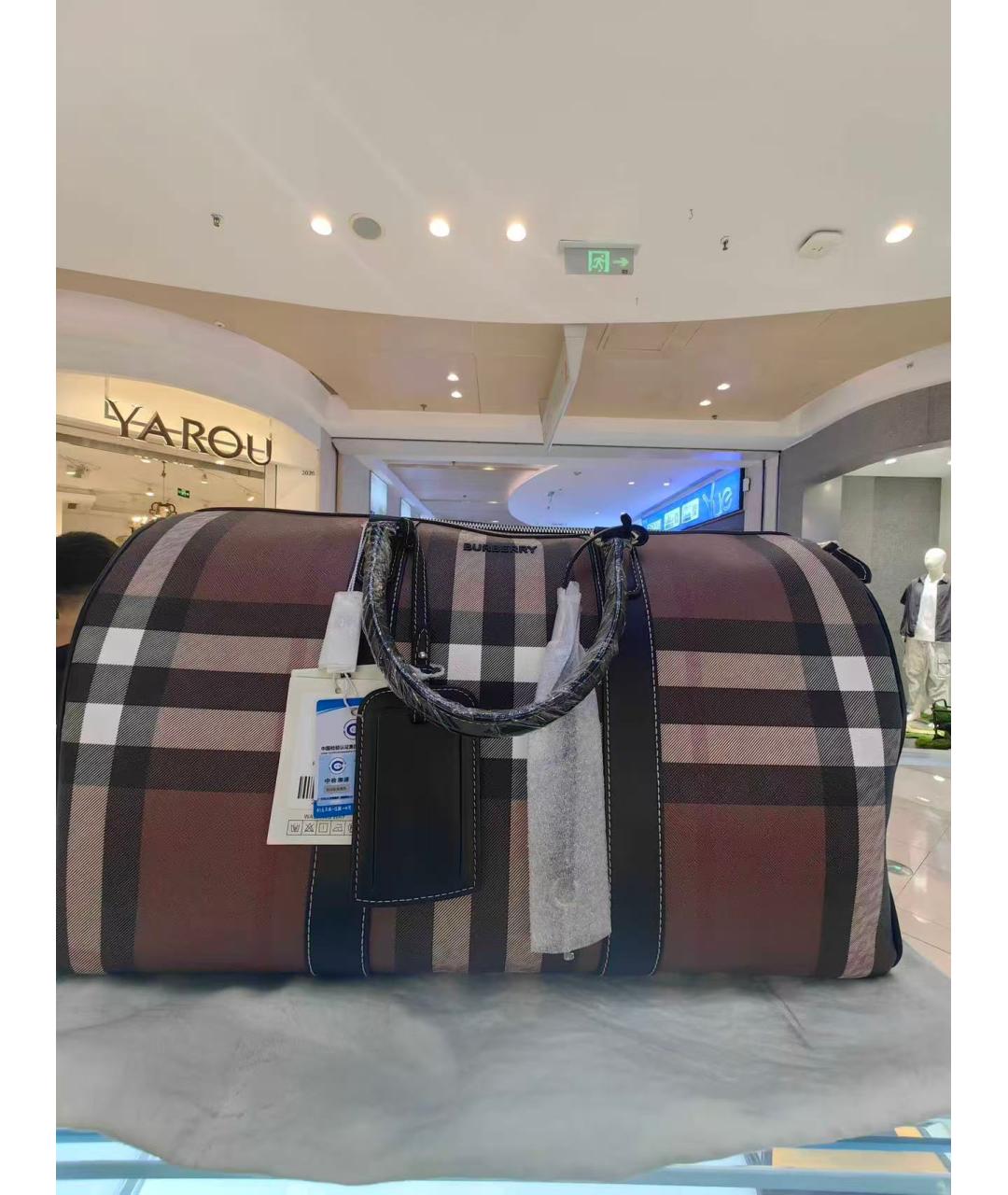 BURBERRY Мульти тканевая сумка с короткими ручками, фото 4