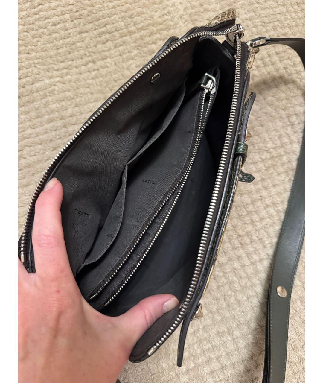 FENDI Зеленая кожаная сумка через плечо, фото 7