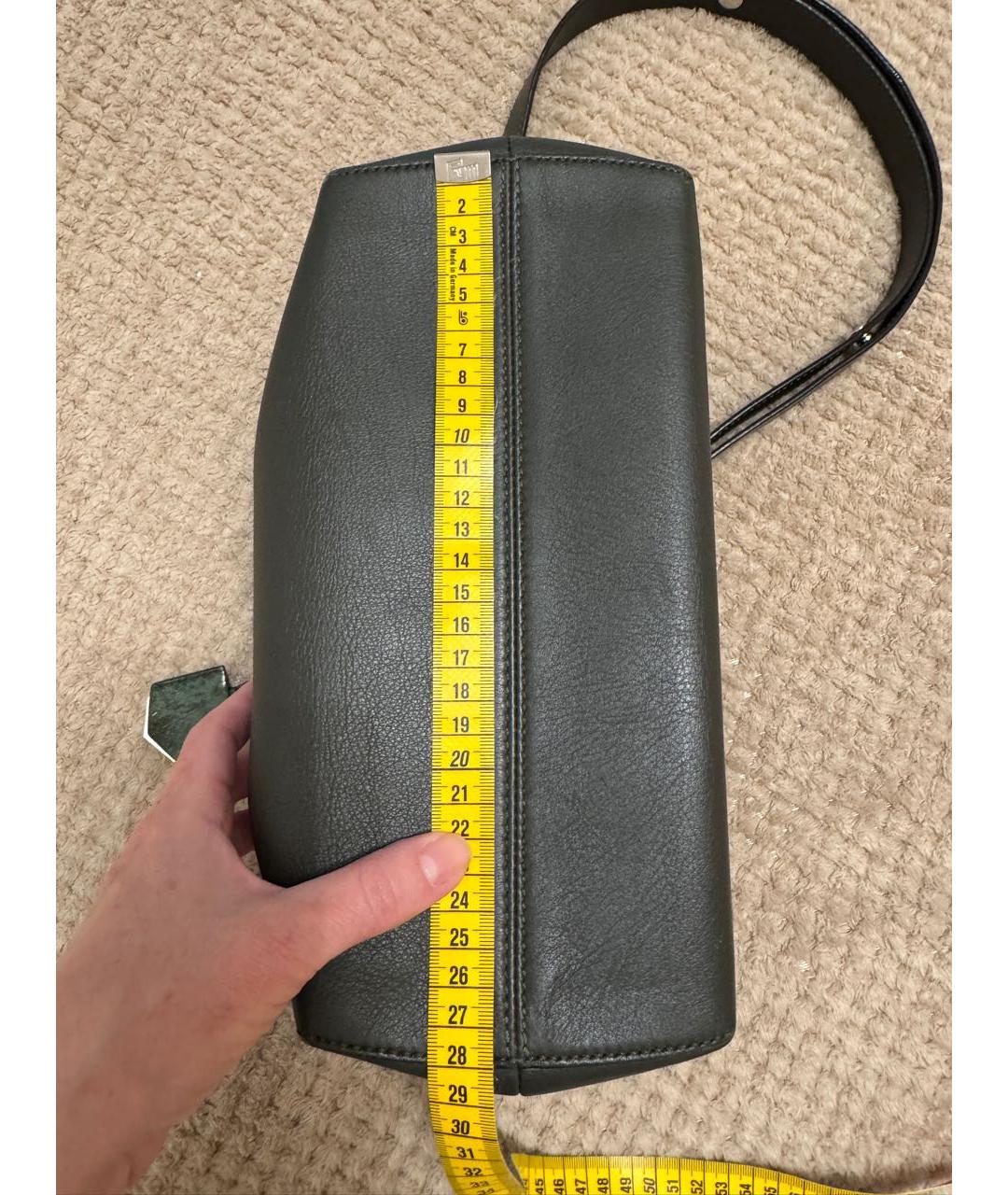 FENDI Зеленая кожаная сумка через плечо, фото 5