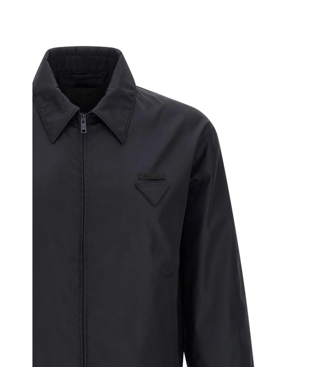 PRADA Темно-синяя полиамидовая куртка, фото 4