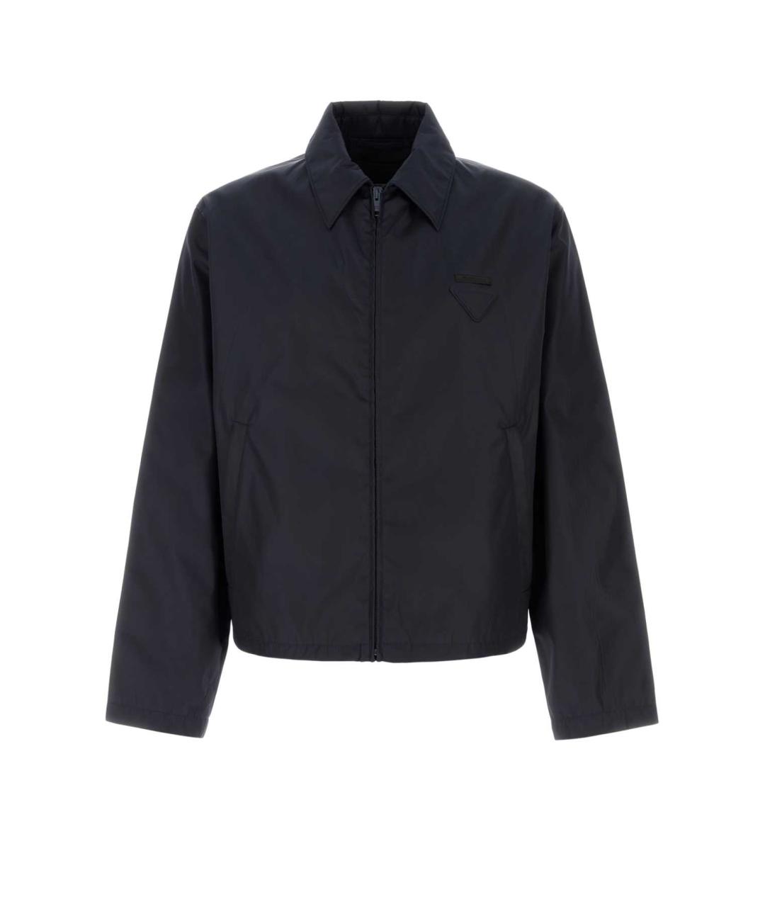 PRADA Темно-синяя полиамидовая куртка, фото 1