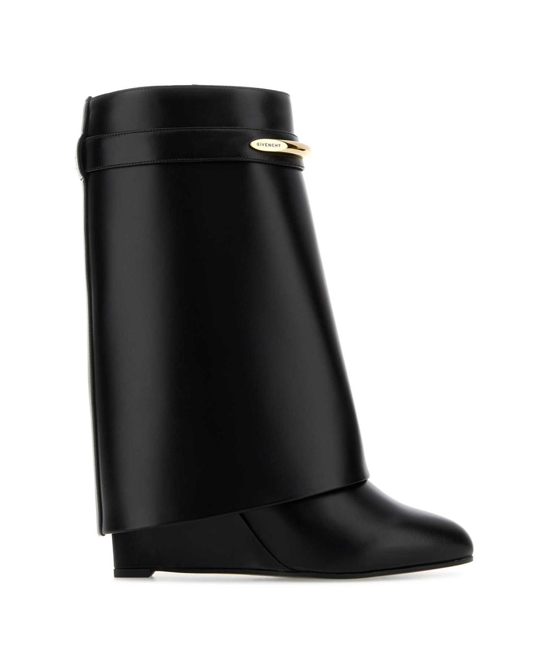 GIVENCHY Черные кожаные сапоги, фото 1