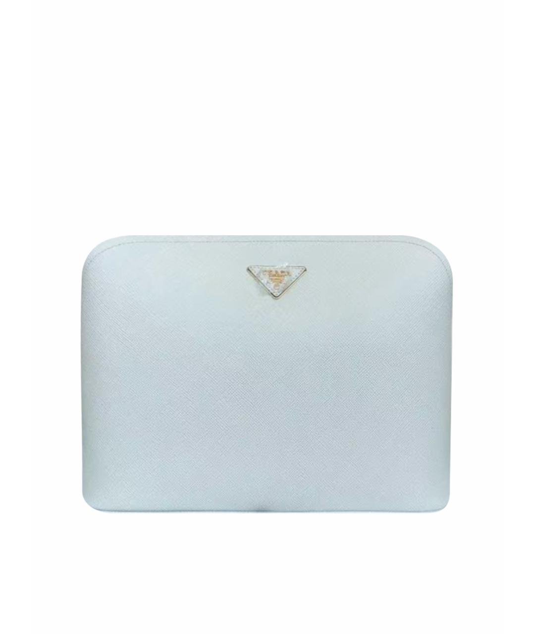 PRADA Белая кожаная сумка через плечо, фото 1