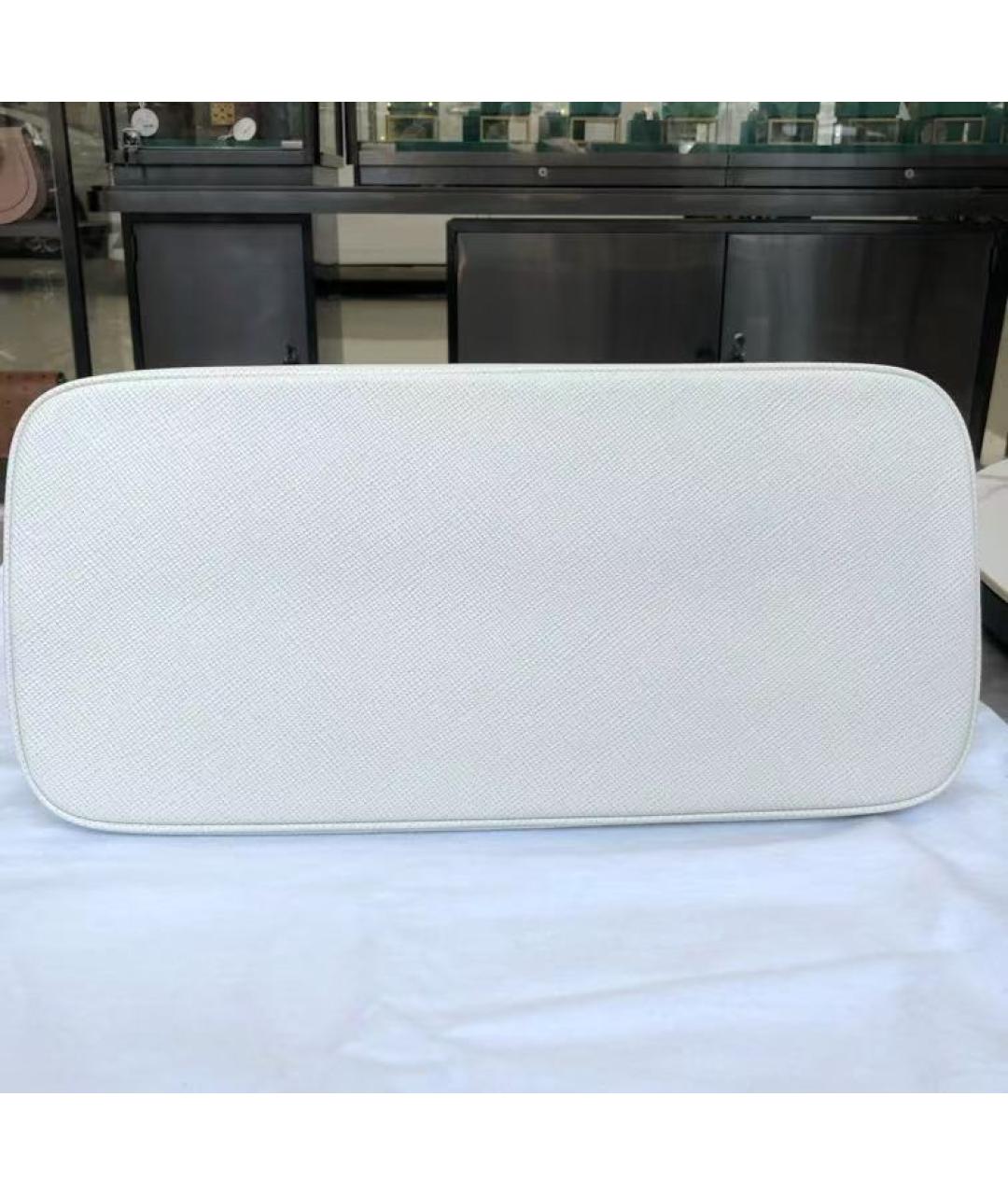 PRADA Белая кожаная сумка через плечо, фото 6