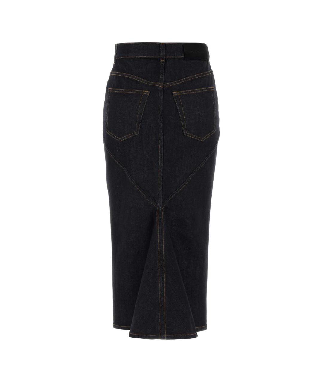 GIVENCHY Темно-синяя деним юбка миди, фото 2