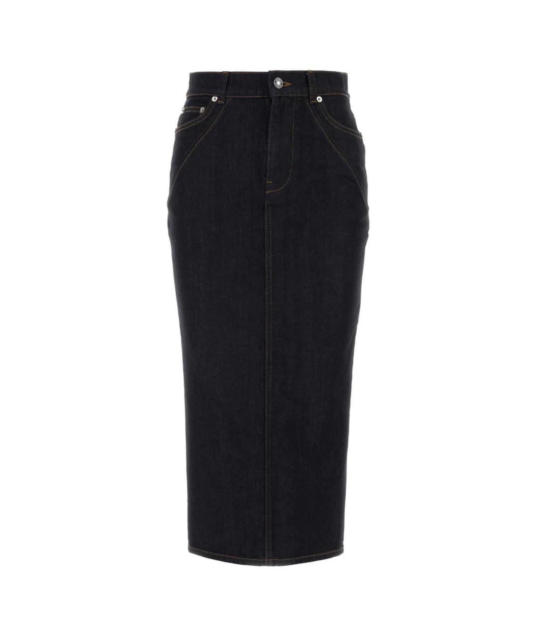 GIVENCHY Темно-синяя деним юбка миди, фото 1