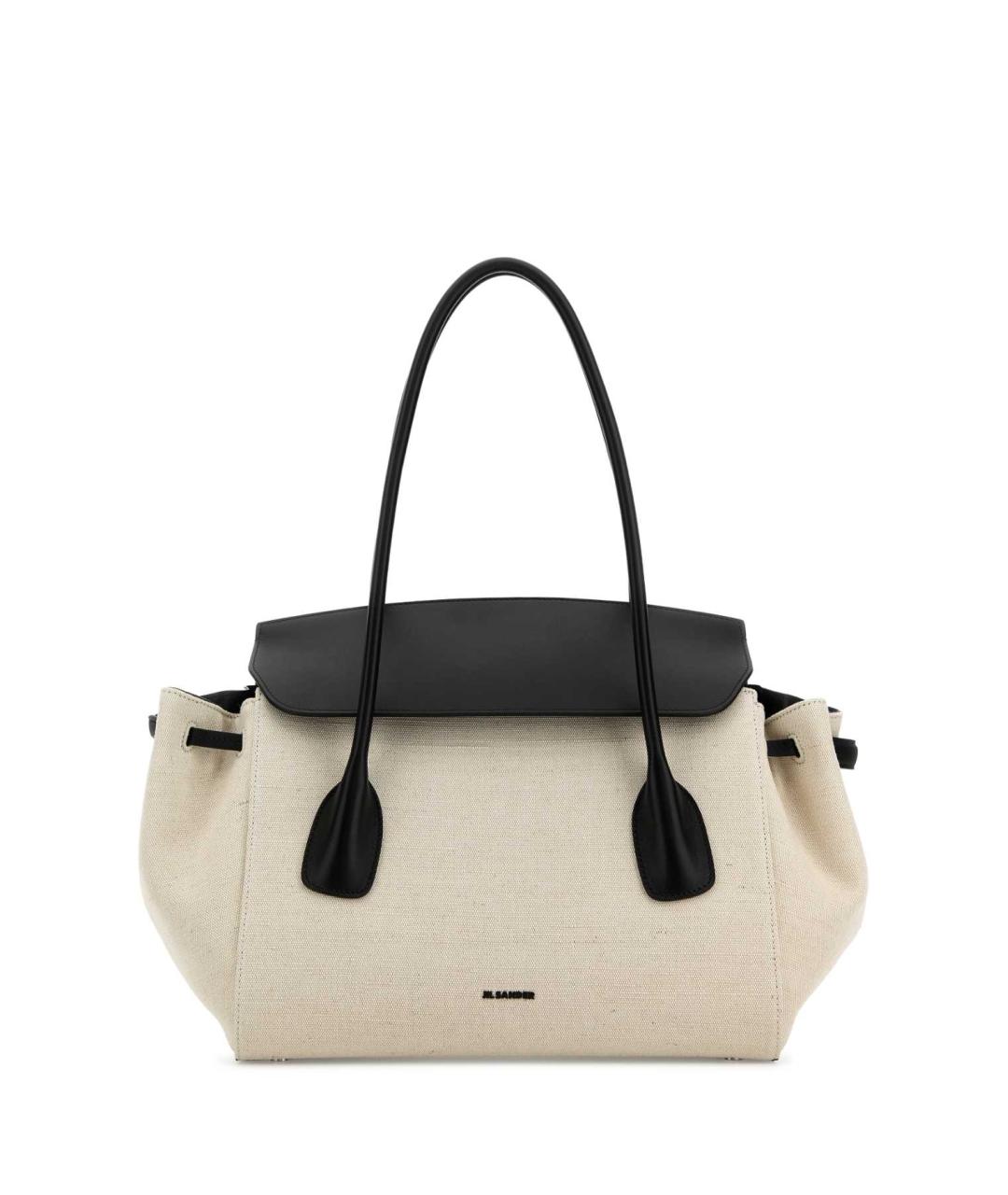 JIL SANDER Бежевая тканевая сумка тоут, фото 1