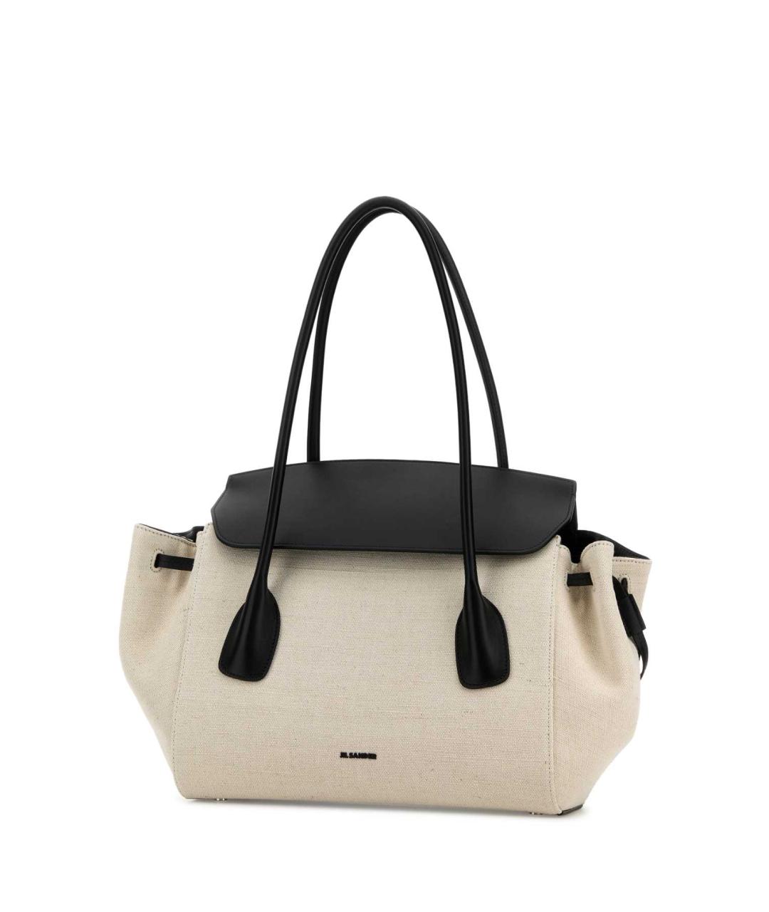 JIL SANDER Бежевая тканевая сумка тоут, фото 2