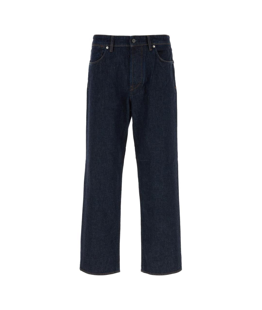 STONE ISLAND Синие хлопковые прямые джинсы, фото 1