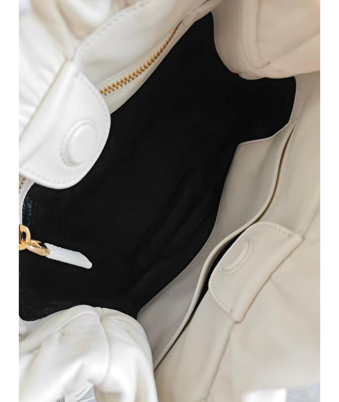 PRADA Белая кожаная сумка через плечо, фото 2