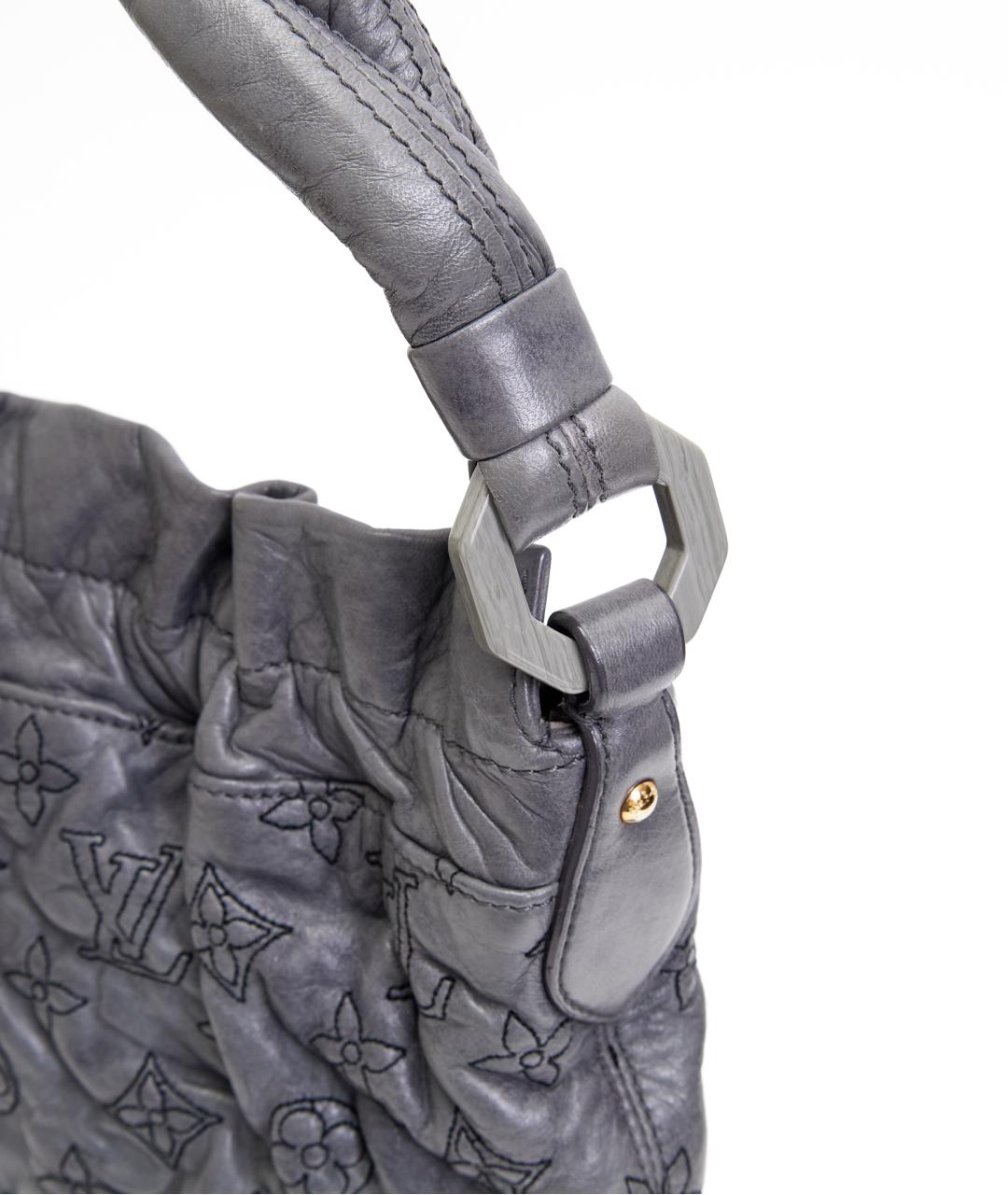 LOUIS VUITTON Серая кожаная сумка тоут, фото 4