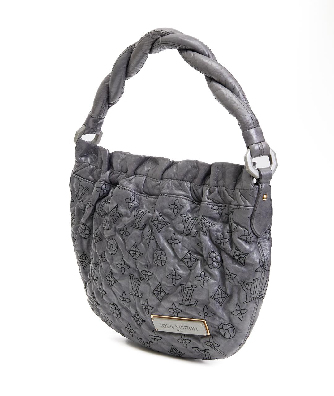 LOUIS VUITTON Серая кожаная сумка тоут, фото 2