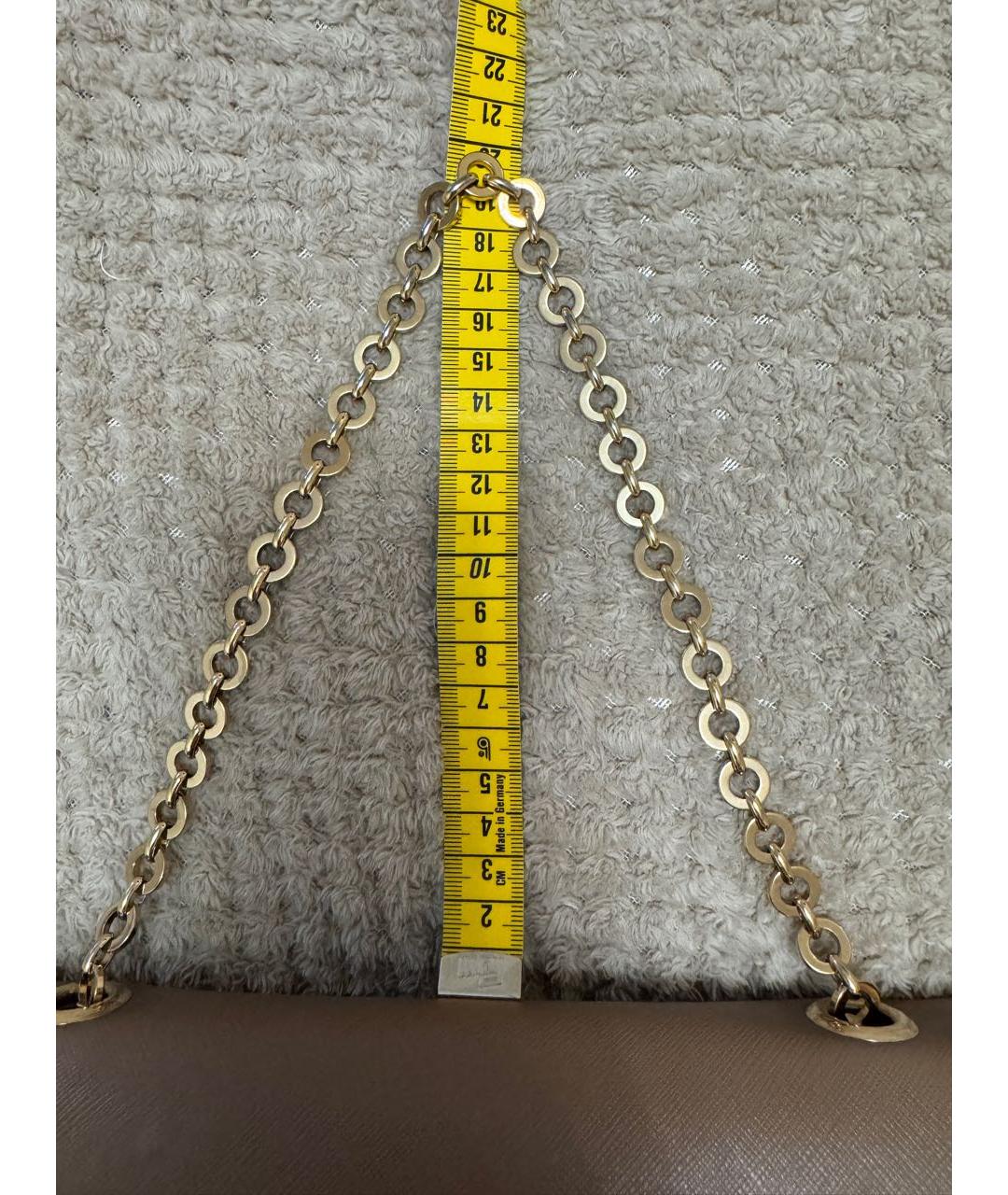 FERRAGAMO Бежевая кожаная сумка через плечо, фото 2