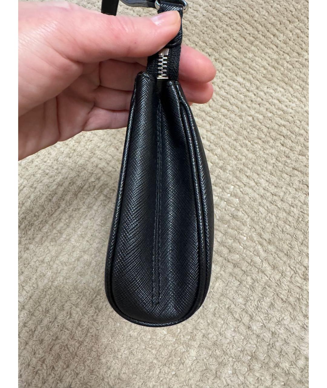 FERRAGAMO Черная кожаная сумка через плечо, фото 5