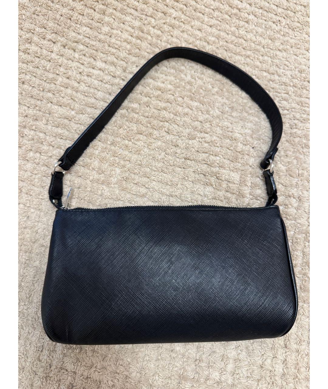 FERRAGAMO Черная кожаная сумка через плечо, фото 7