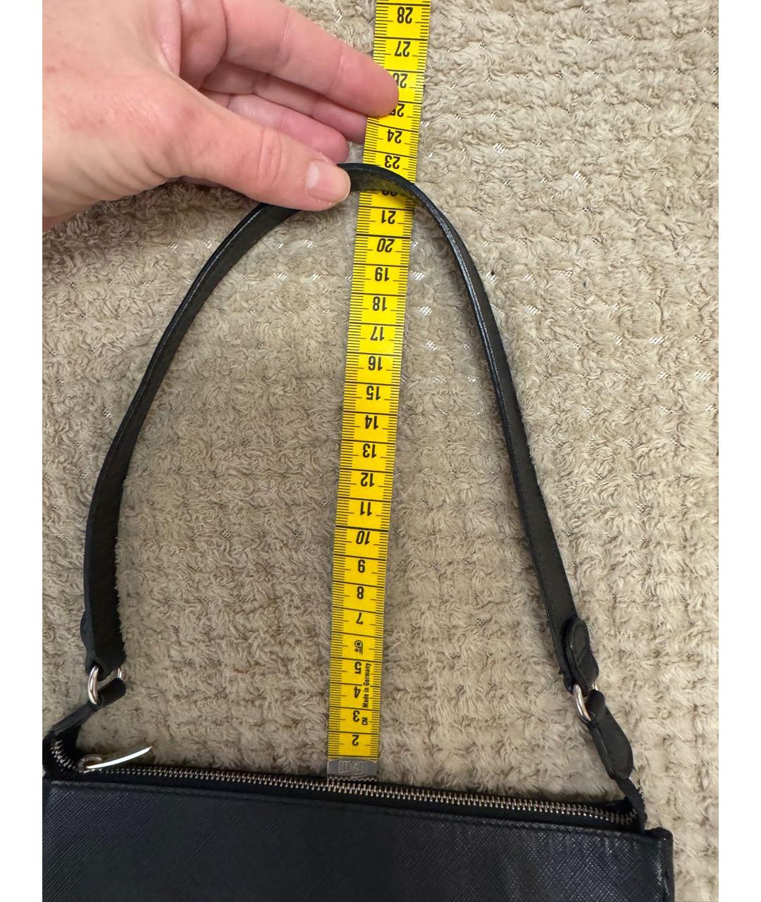 FERRAGAMO Черная кожаная сумка через плечо, фото 3