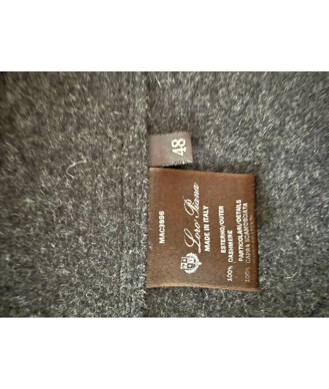 LORO PIANA Серое кашемировое пальто, фото 3