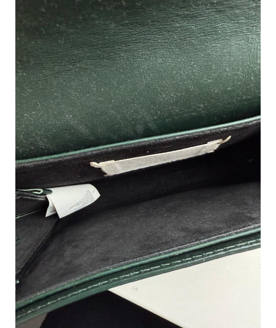 MAISON MARGIELA Зеленая кожаная сумка через плечо, фото 4