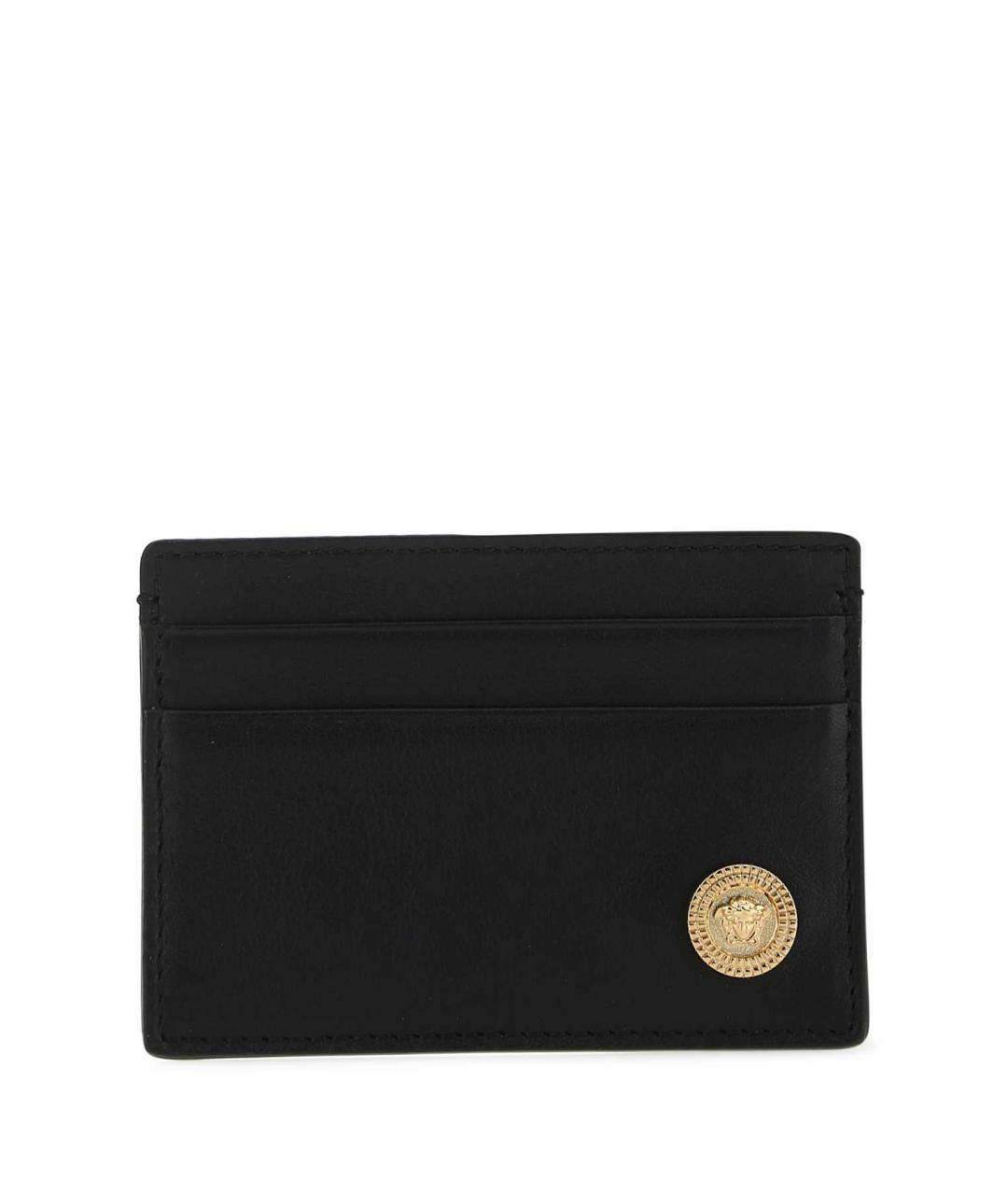 VERSACE Черный кожаный кардхолдер, фото 1