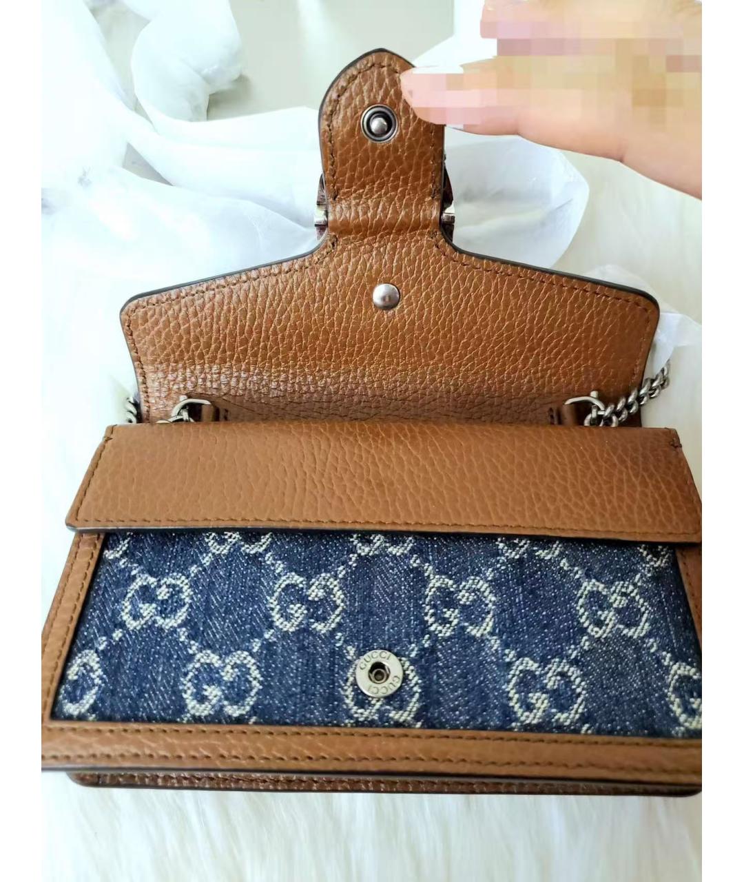 GUCCI Мульти деним сумка через плечо, фото 6