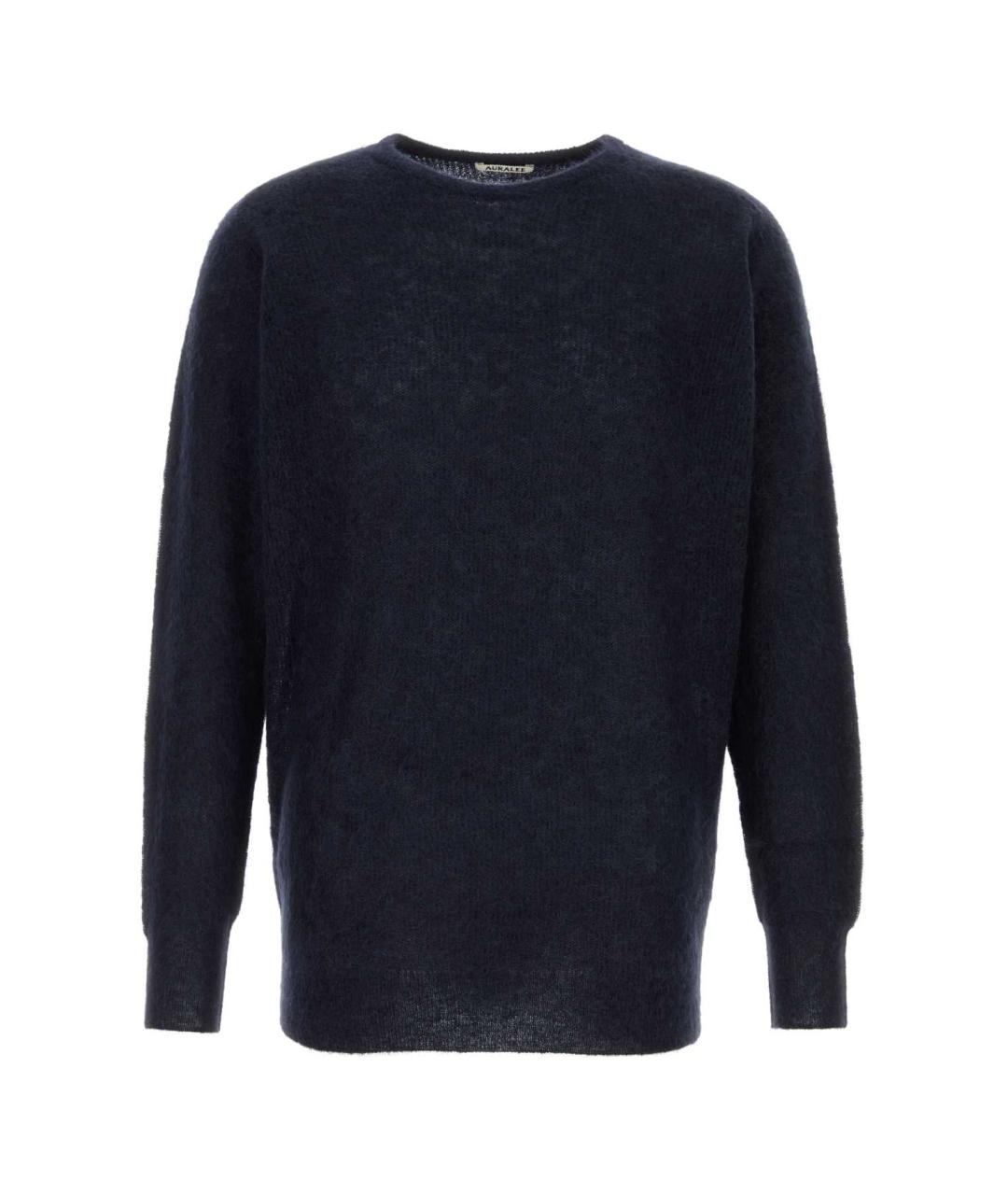 AURALEE Темно-синий шерстяной джемпер / свитер, фото 1