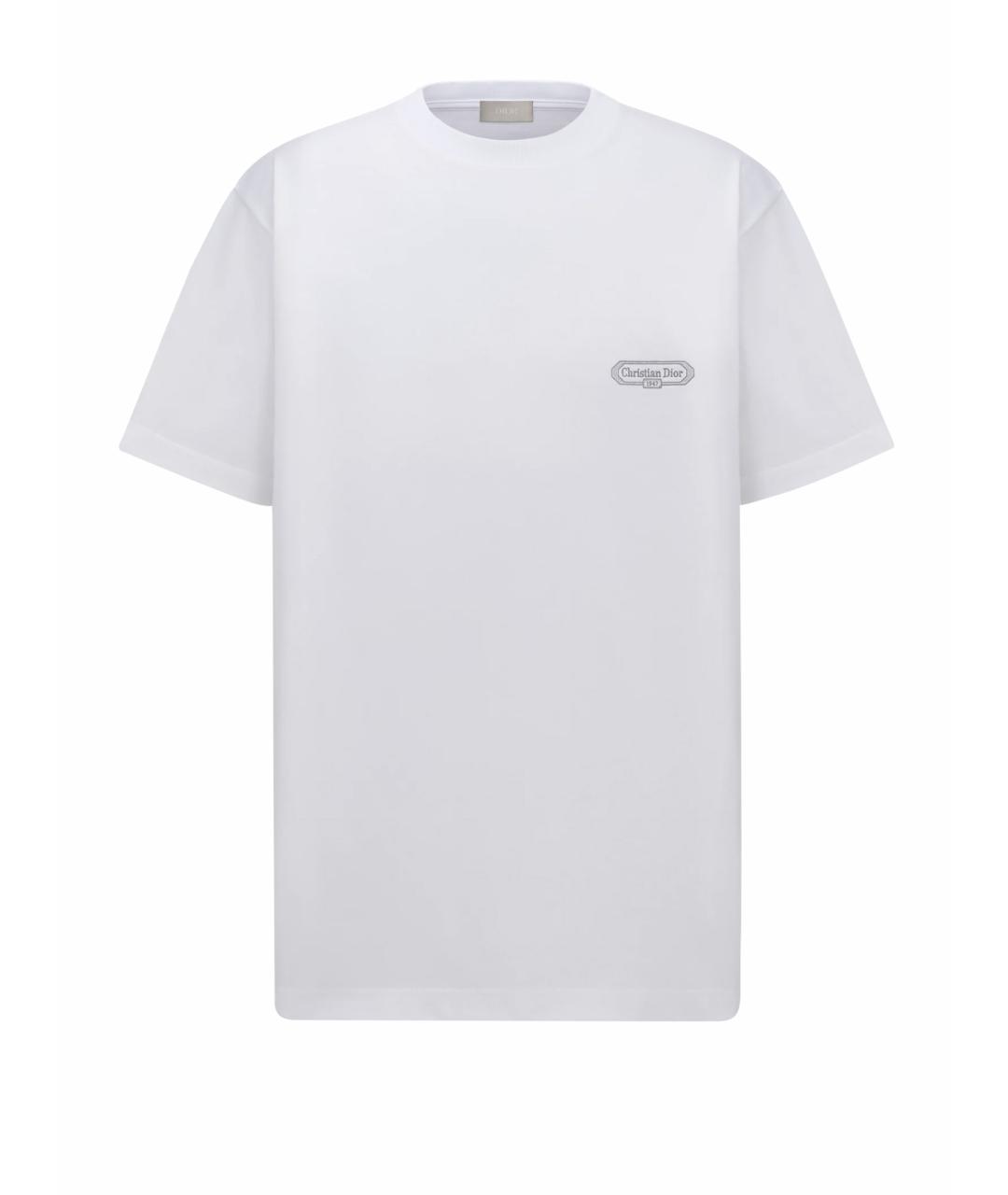CHRISTIAN DIOR Белая хлопковая футболка, фото 1
