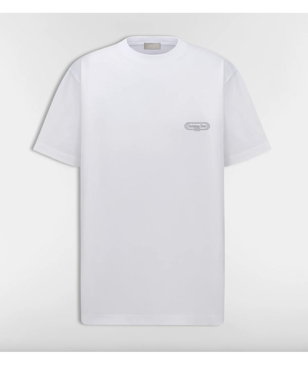 CHRISTIAN DIOR Белая хлопковая футболка, фото 4