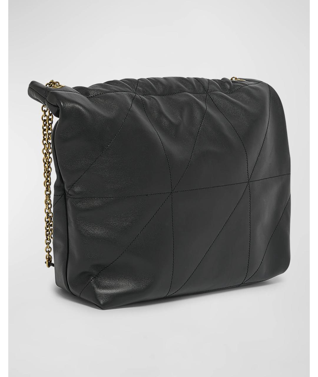 SAINT LAURENT Черная кожаная сумка через плечо, фото 2