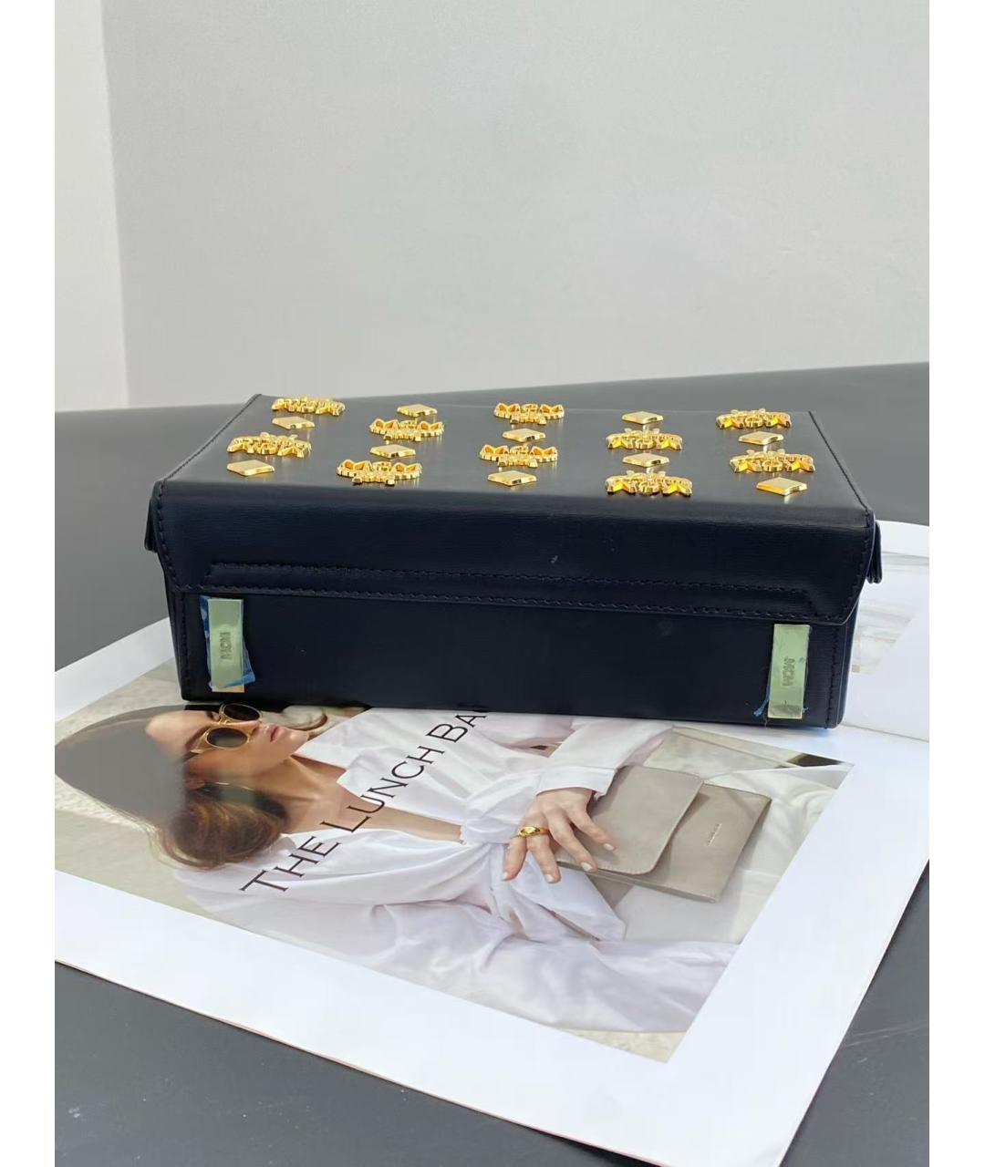 MCM Черная кожаная сумка через плечо, фото 7