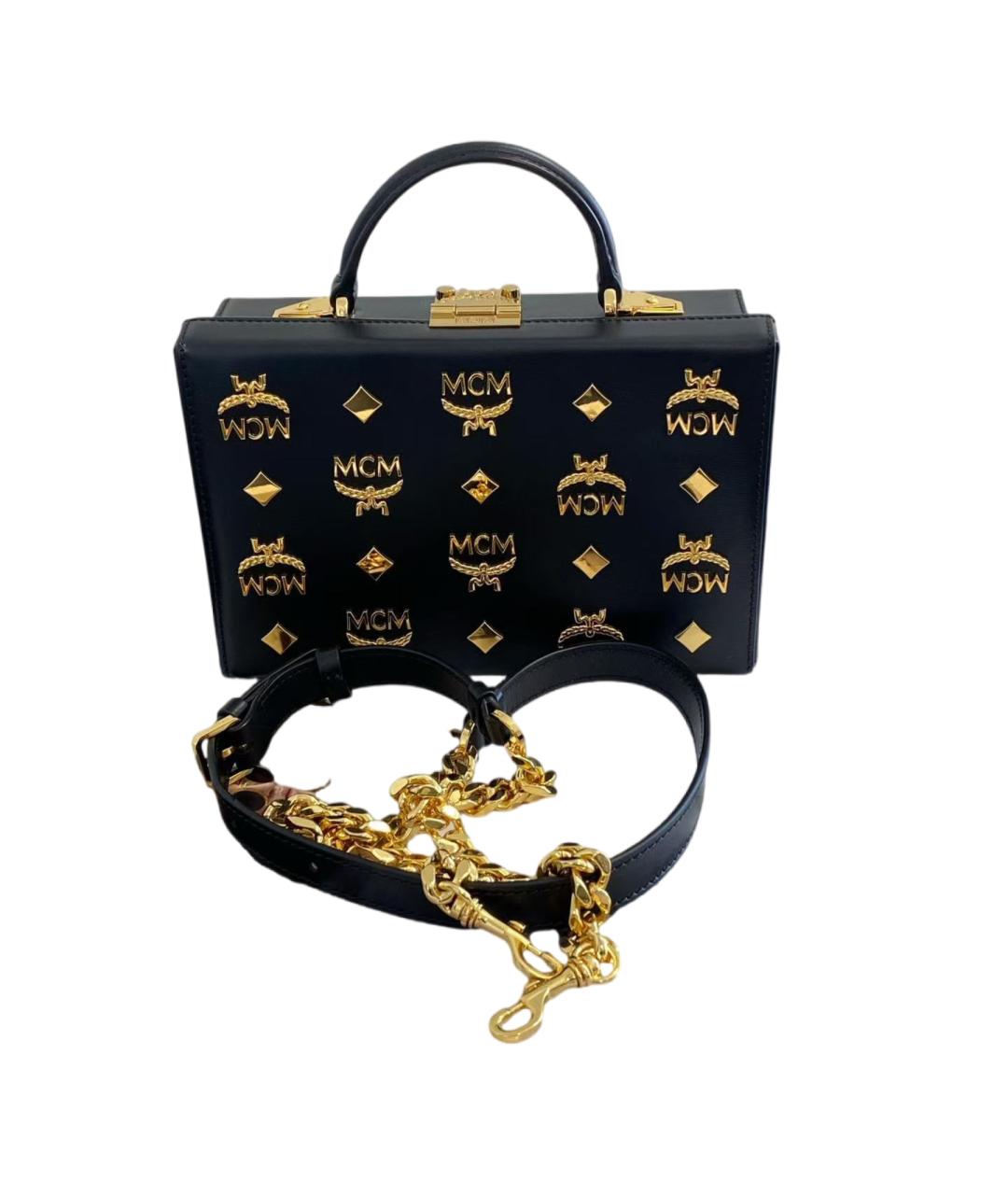 MCM Черная кожаная сумка через плечо, фото 2