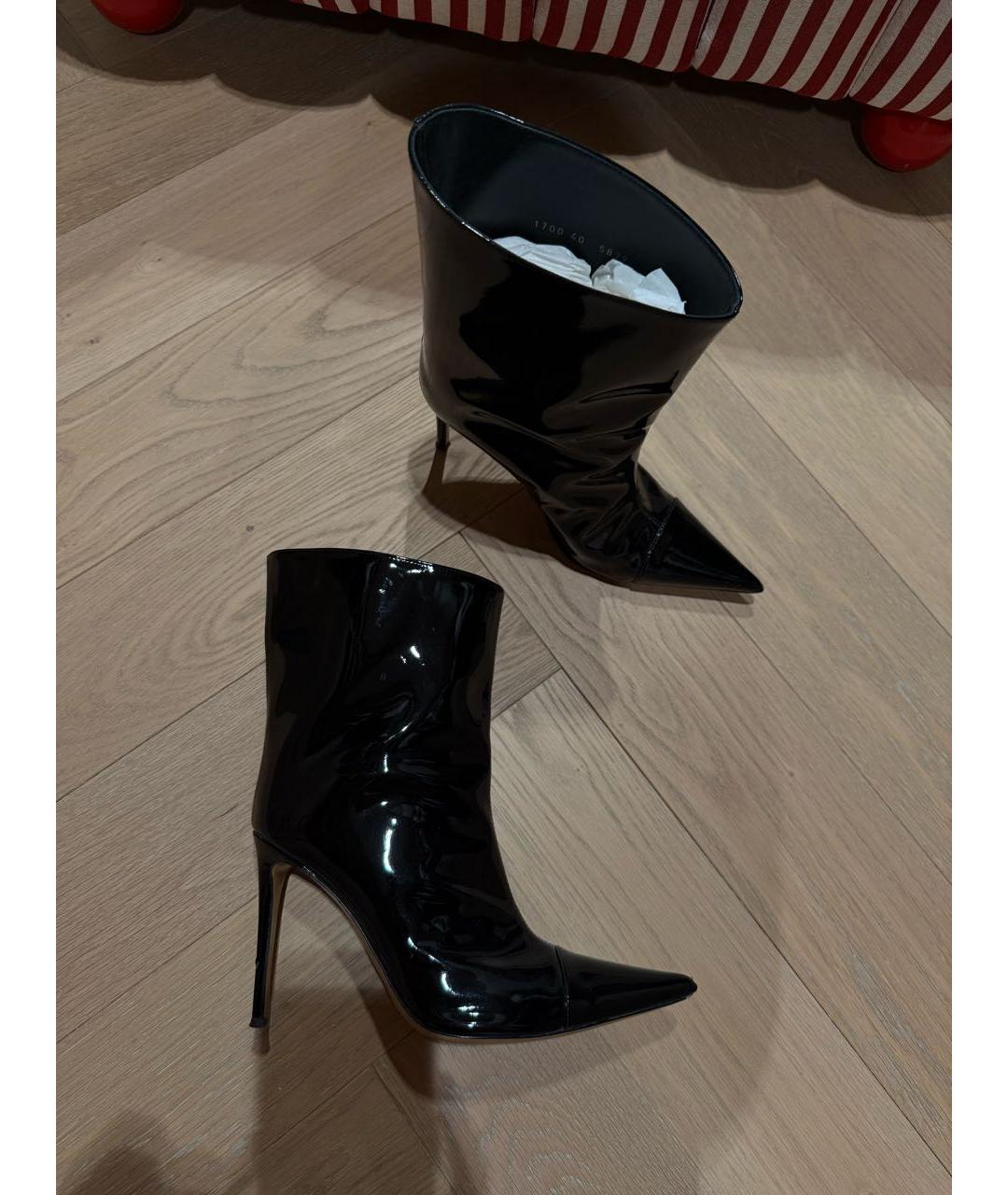 ALEXANDRE VAUTHIER Черные сапоги из лакированной кожи, фото 7