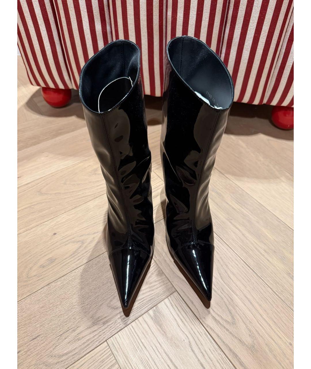 ALEXANDRE VAUTHIER Черные сапоги из лакированной кожи, фото 2