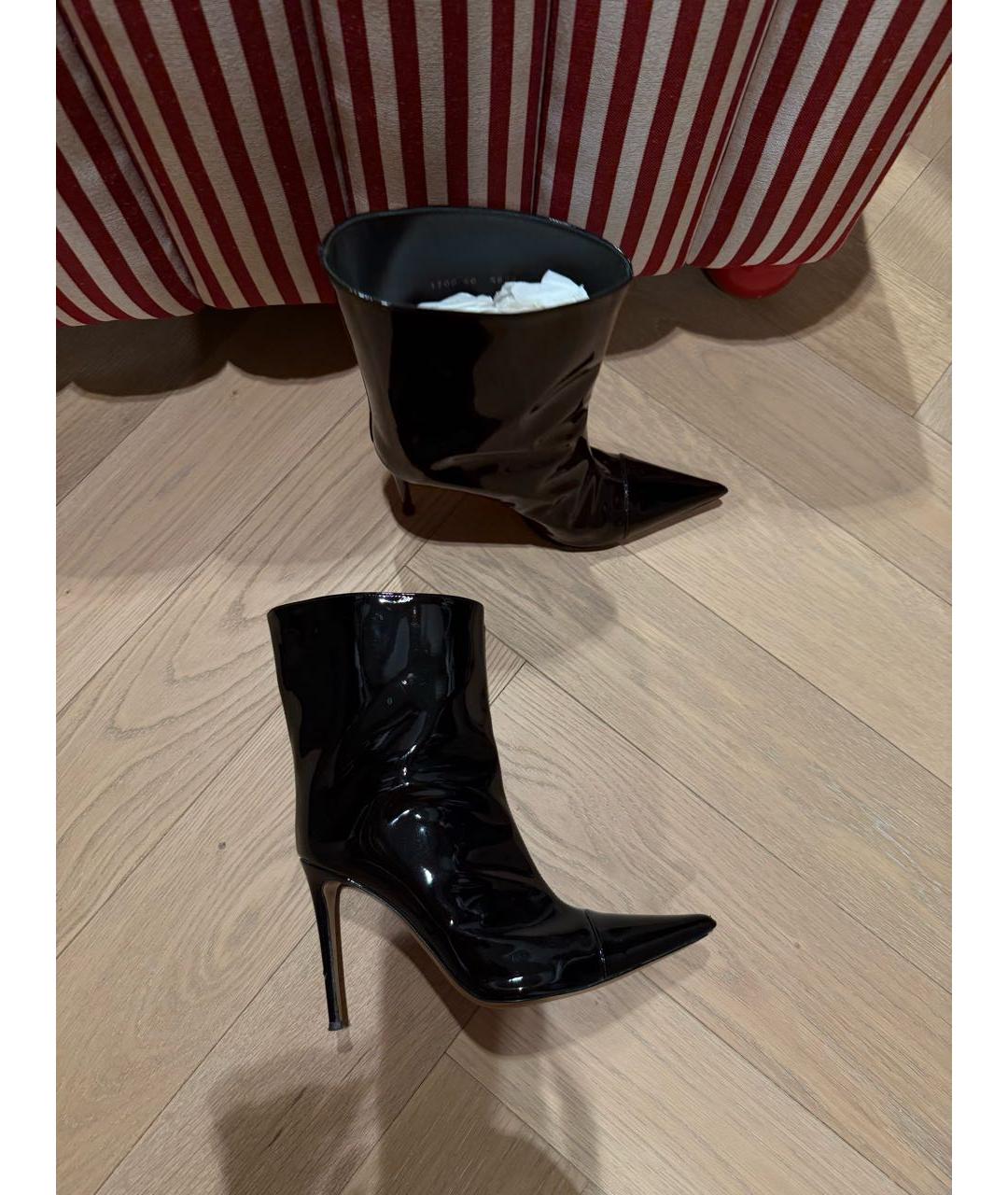 ALEXANDRE VAUTHIER Черные сапоги из лакированной кожи, фото 6