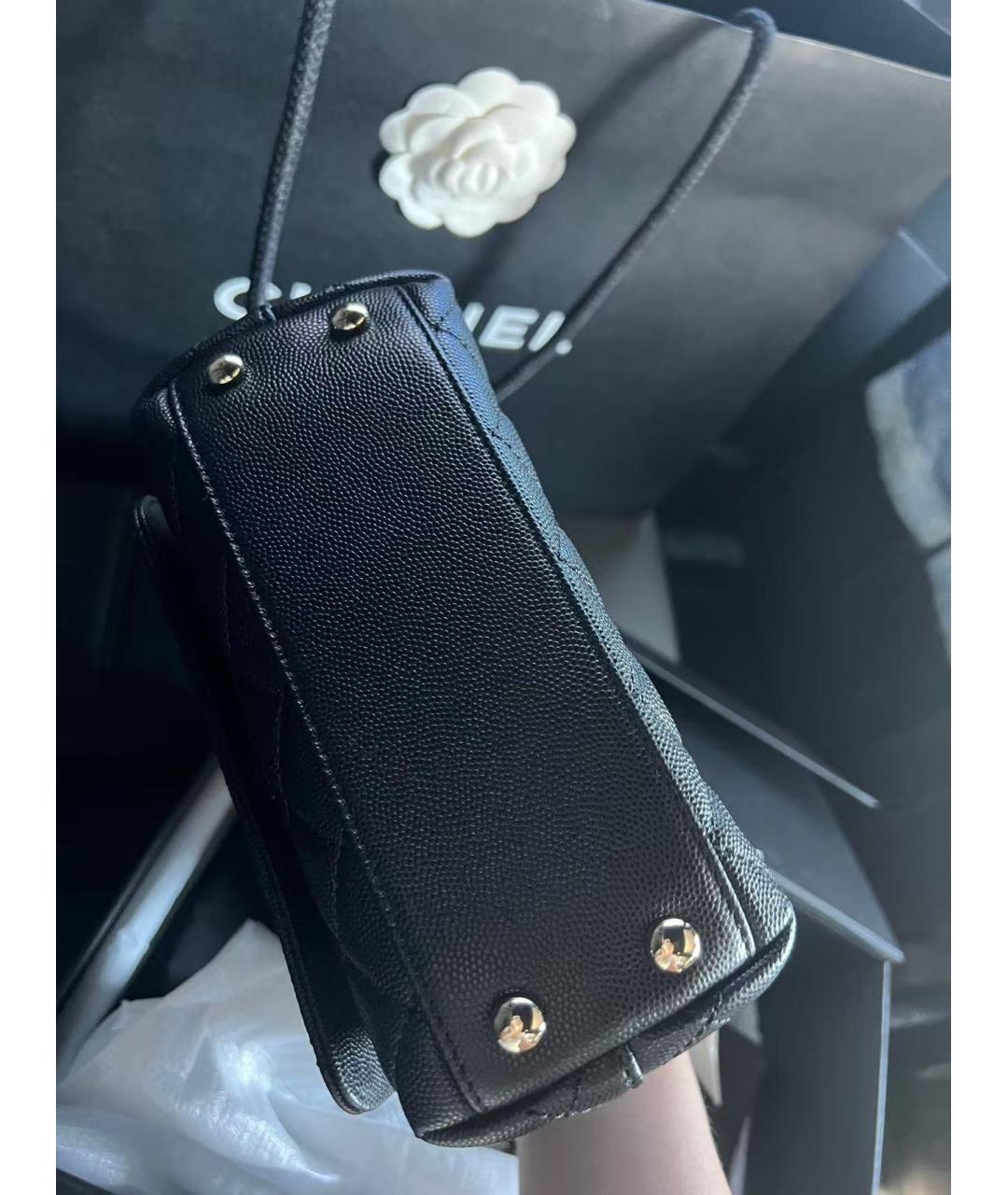 CHANEL Черная кожаная сумка через плечо, фото 8