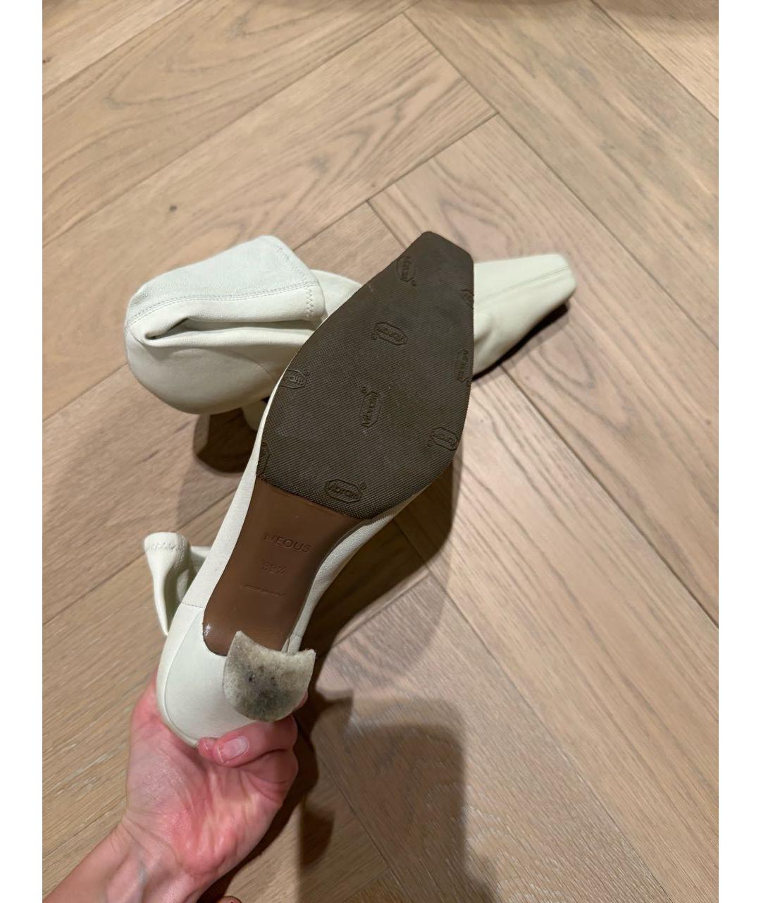 NEOUS Белые кожаные полусапоги, фото 5
