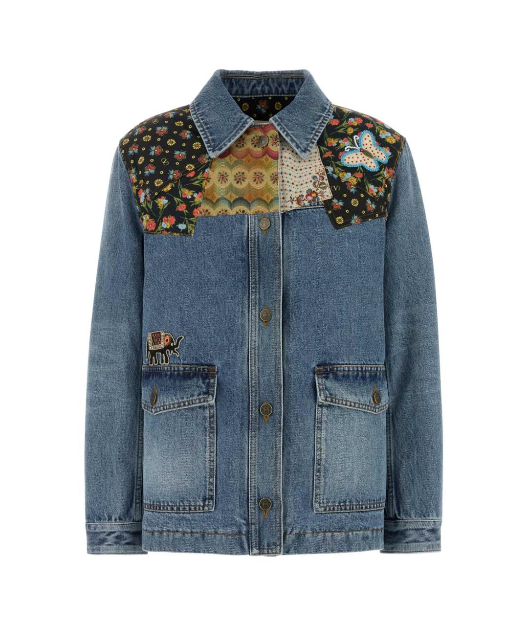 VALENTINO Синяя хлопковая куртка, фото 1