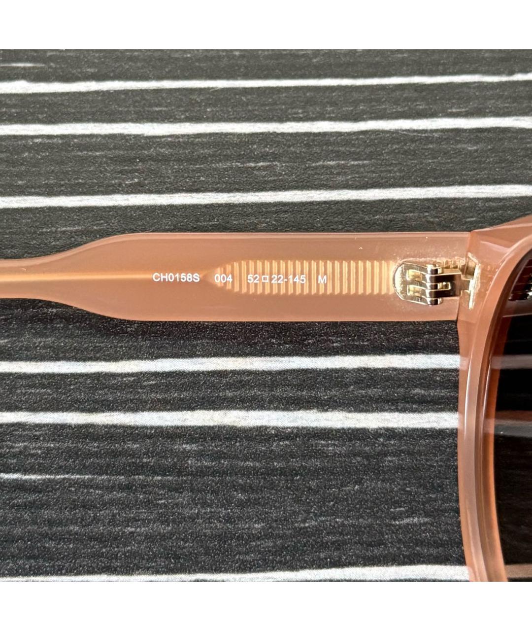 CHLOE Бежевые пластиковые солнцезащитные очки, фото 3