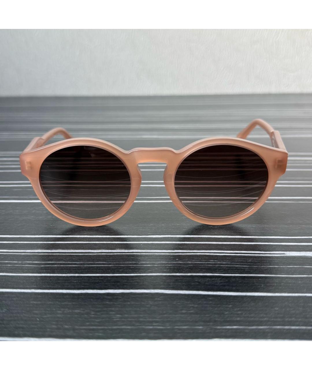 CHLOE Бежевые пластиковые солнцезащитные очки, фото 5