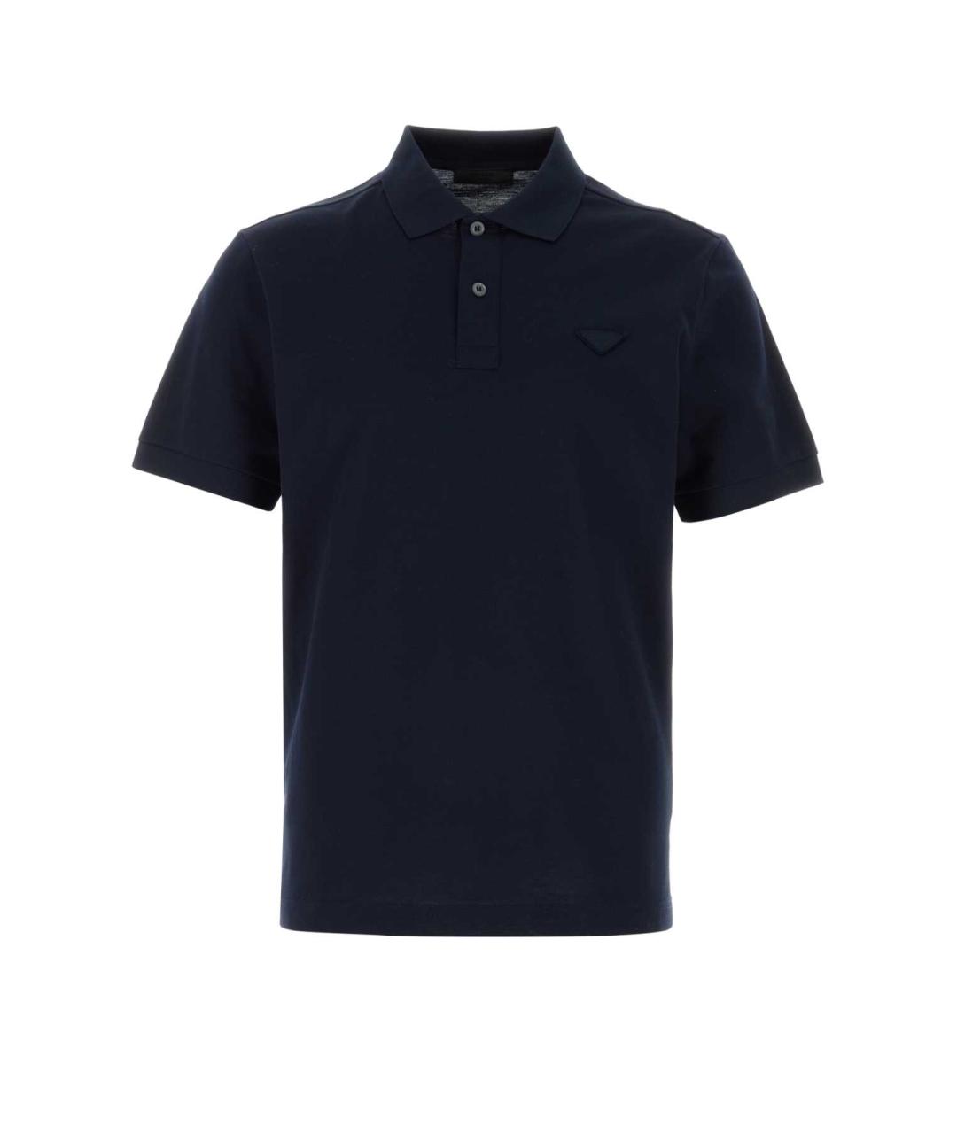 PRADA Синее хлопковое поло с коротким рукавом, фото 1