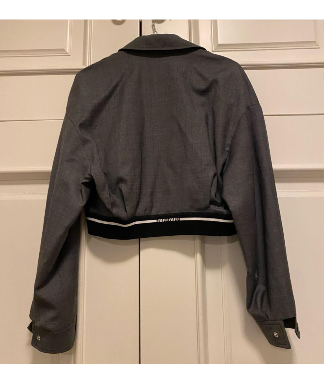 MIU MIU Антрацитовый жакет/пиджак, фото 2