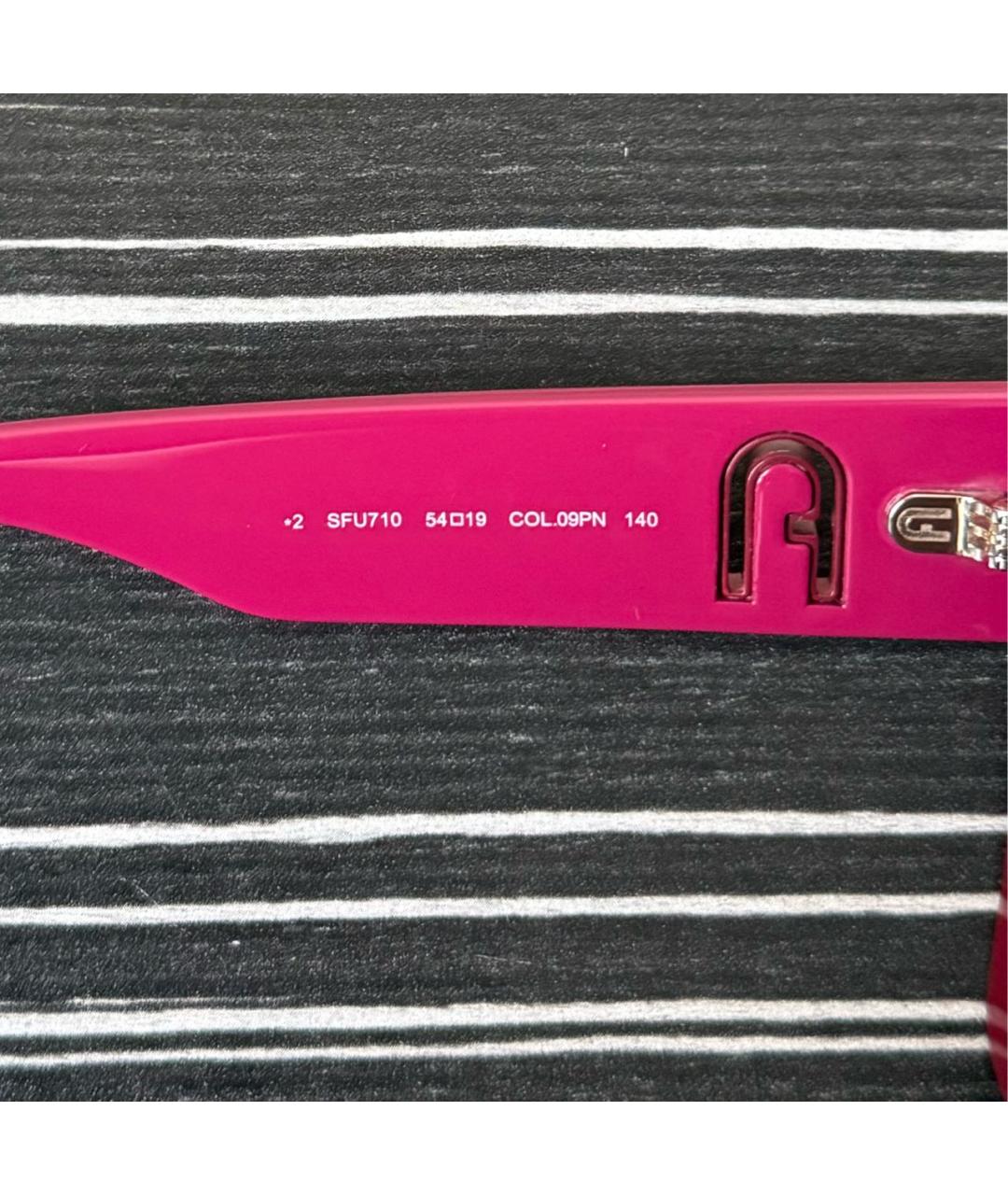 FURLA Красные пластиковые солнцезащитные очки, фото 3