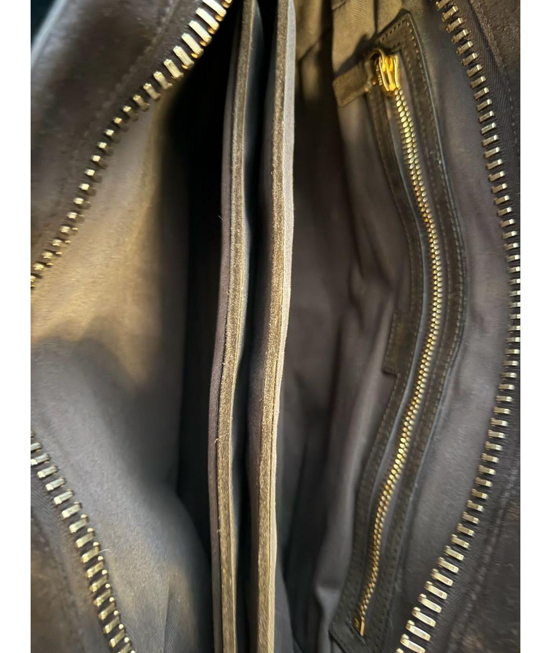 TOM FORD Коричневый замшевый портфель, фото 4