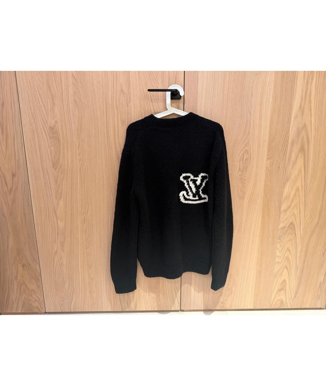 LOUIS VUITTON Черный шерстяной джемпер / свитер, фото 3