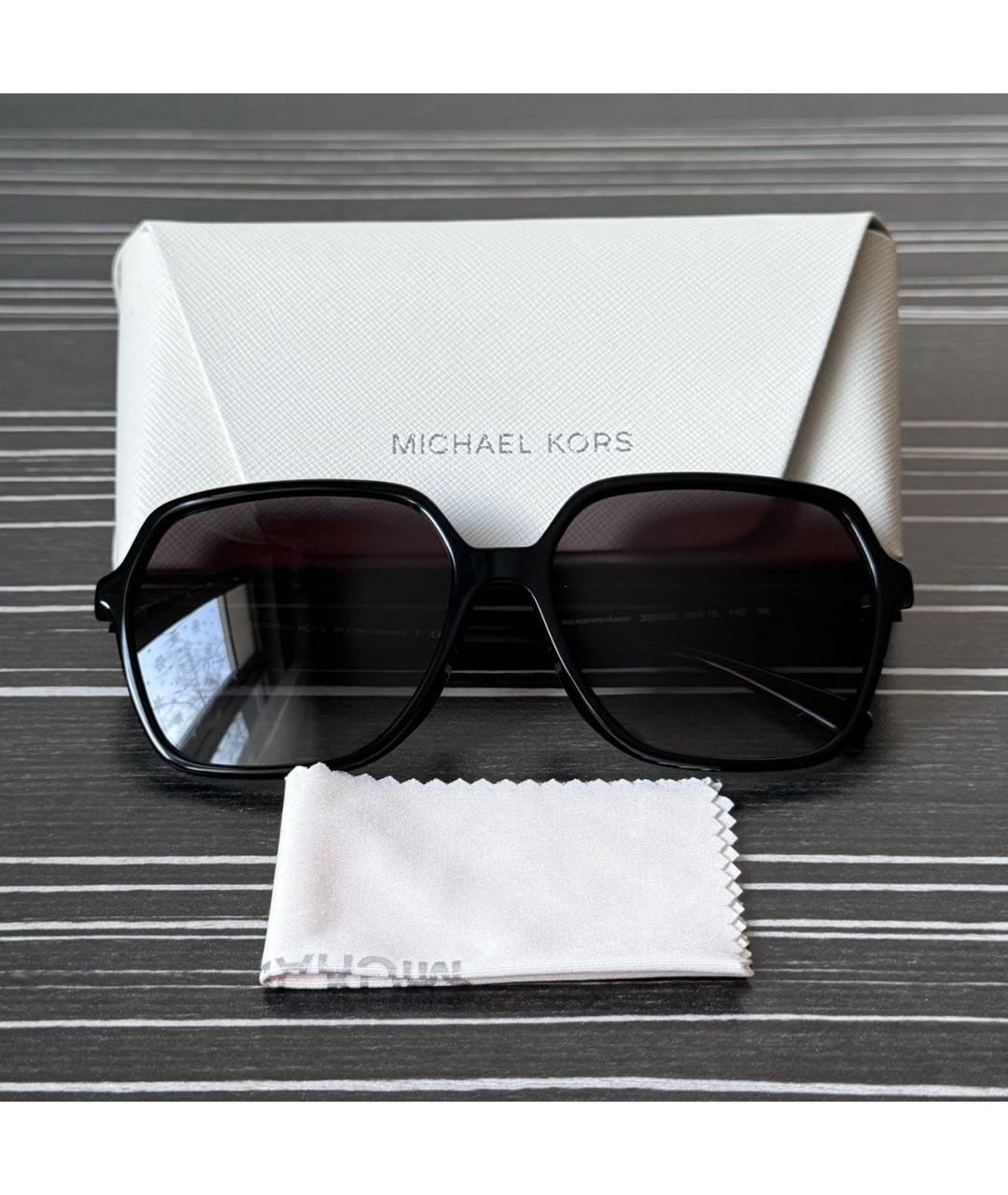 MICHAEL KORS Черные пластиковые солнцезащитные очки, фото 4