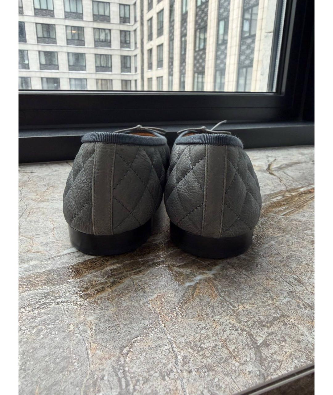 CHANEL Коричневые замшевые балетки, фото 4