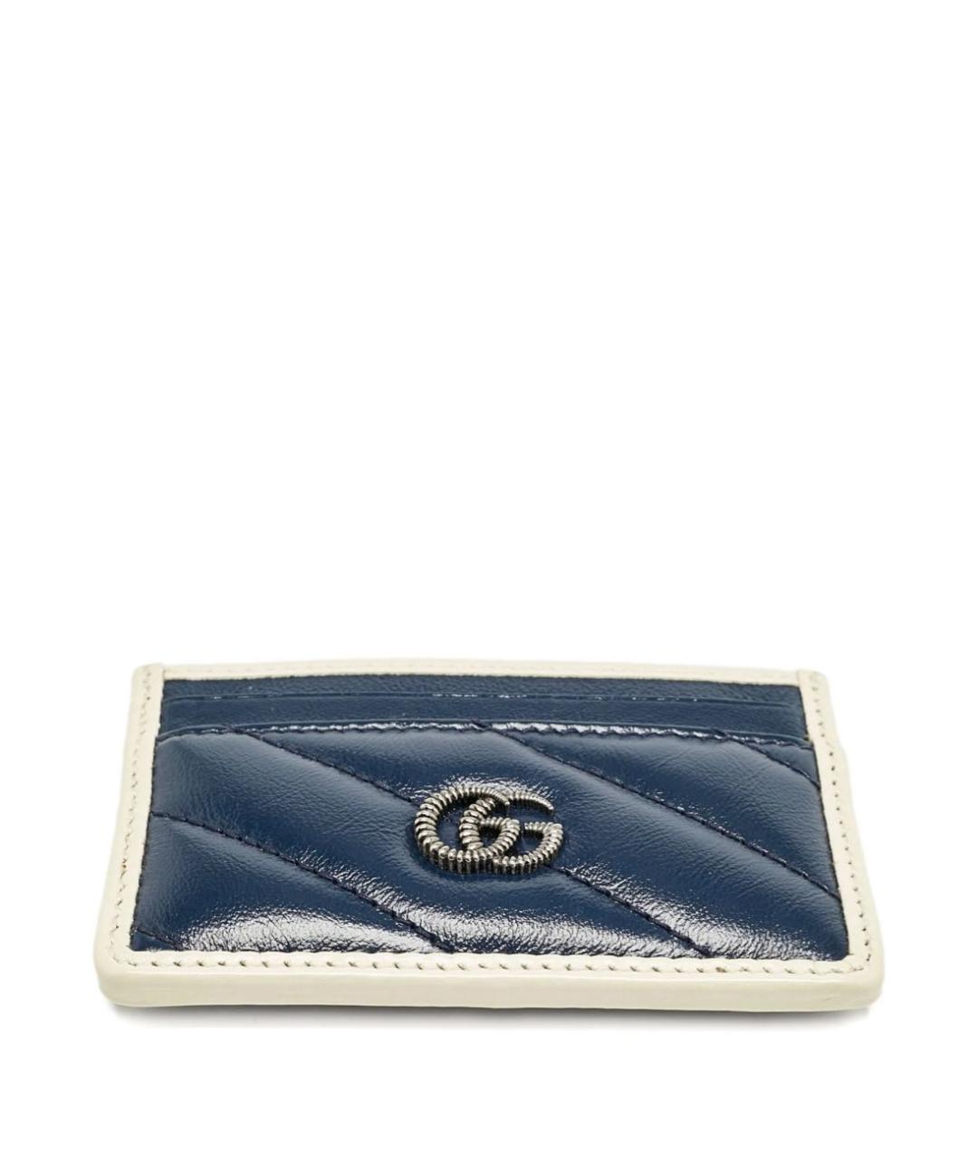 GUCCI Темно-синий кожаный кардхолдер, фото 2