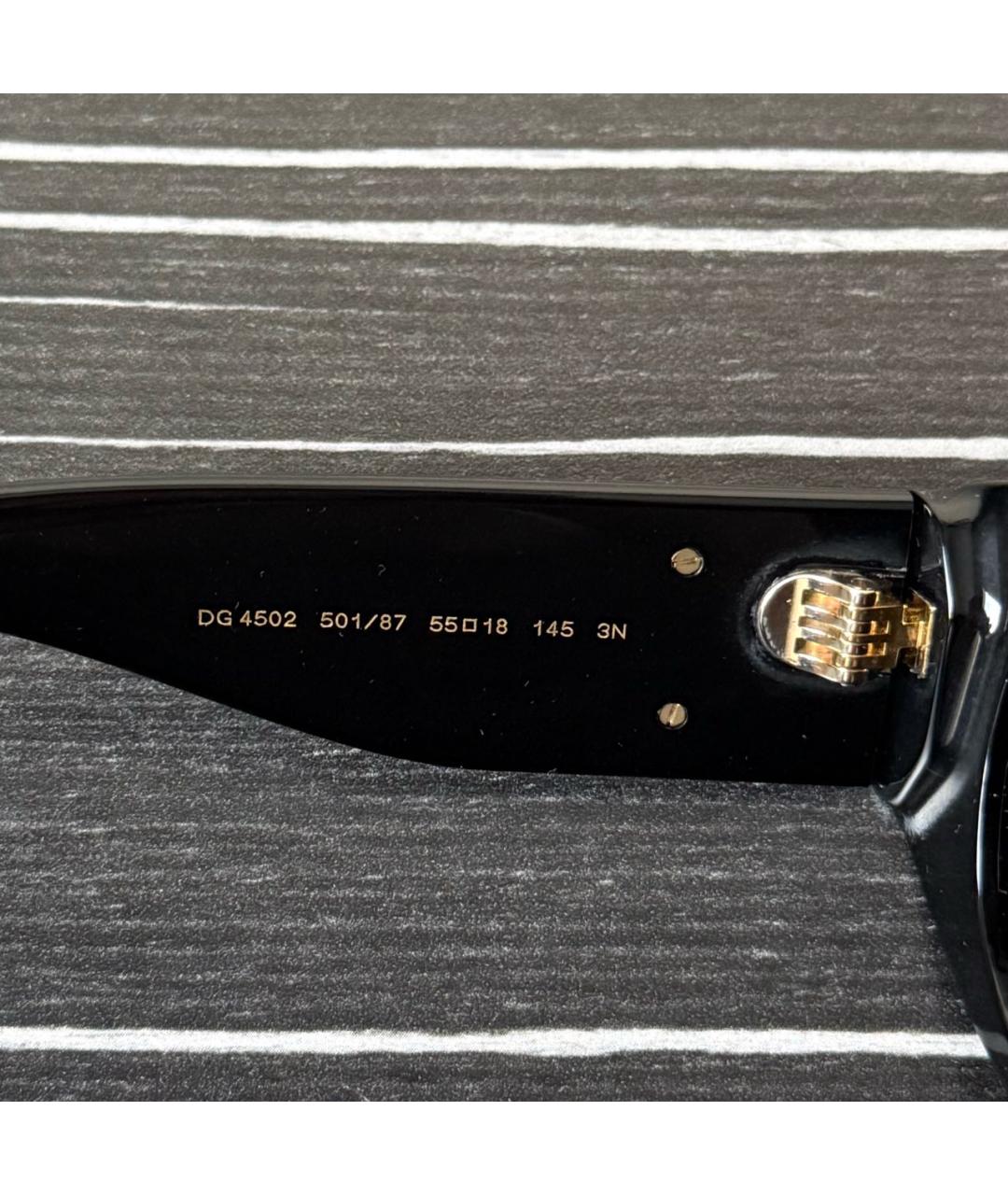 DOLCE&GABBANA Черные пластиковые солнцезащитные очки, фото 3