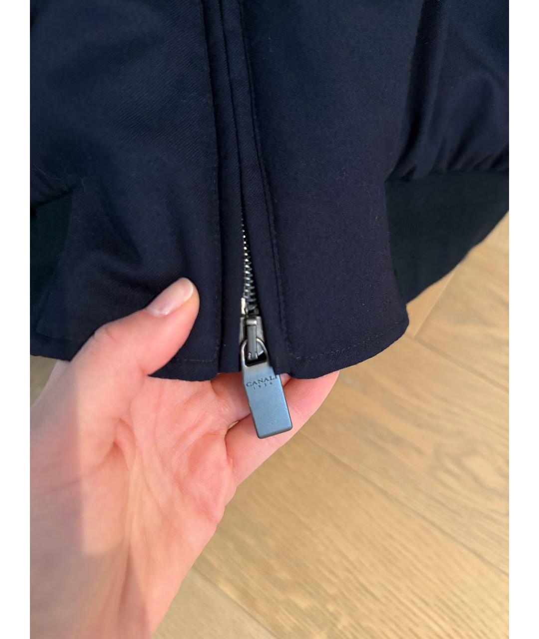 CANALI Темно-синяя шерстяная куртка, фото 6