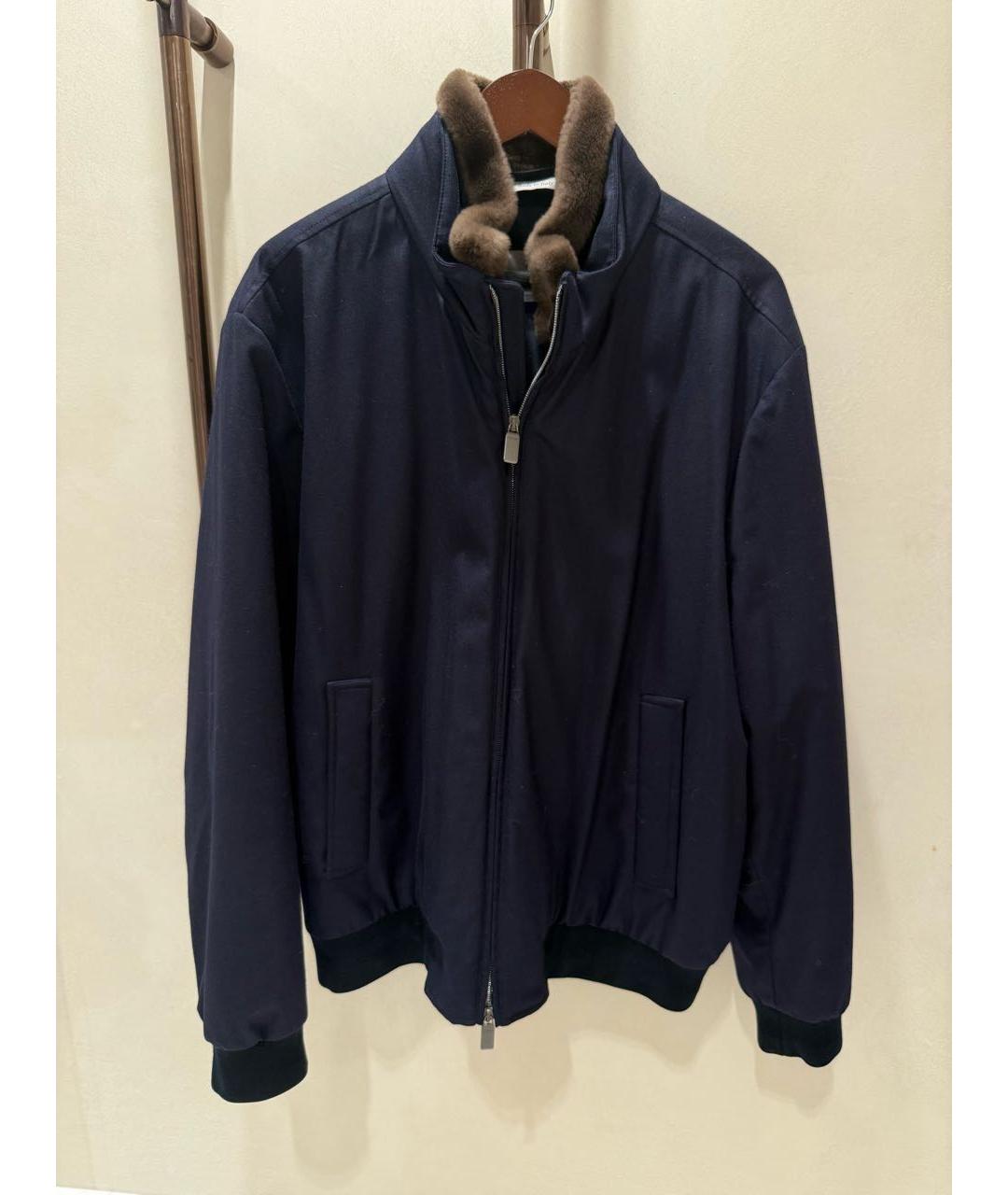 CANALI Темно-синяя шерстяная куртка, фото 8