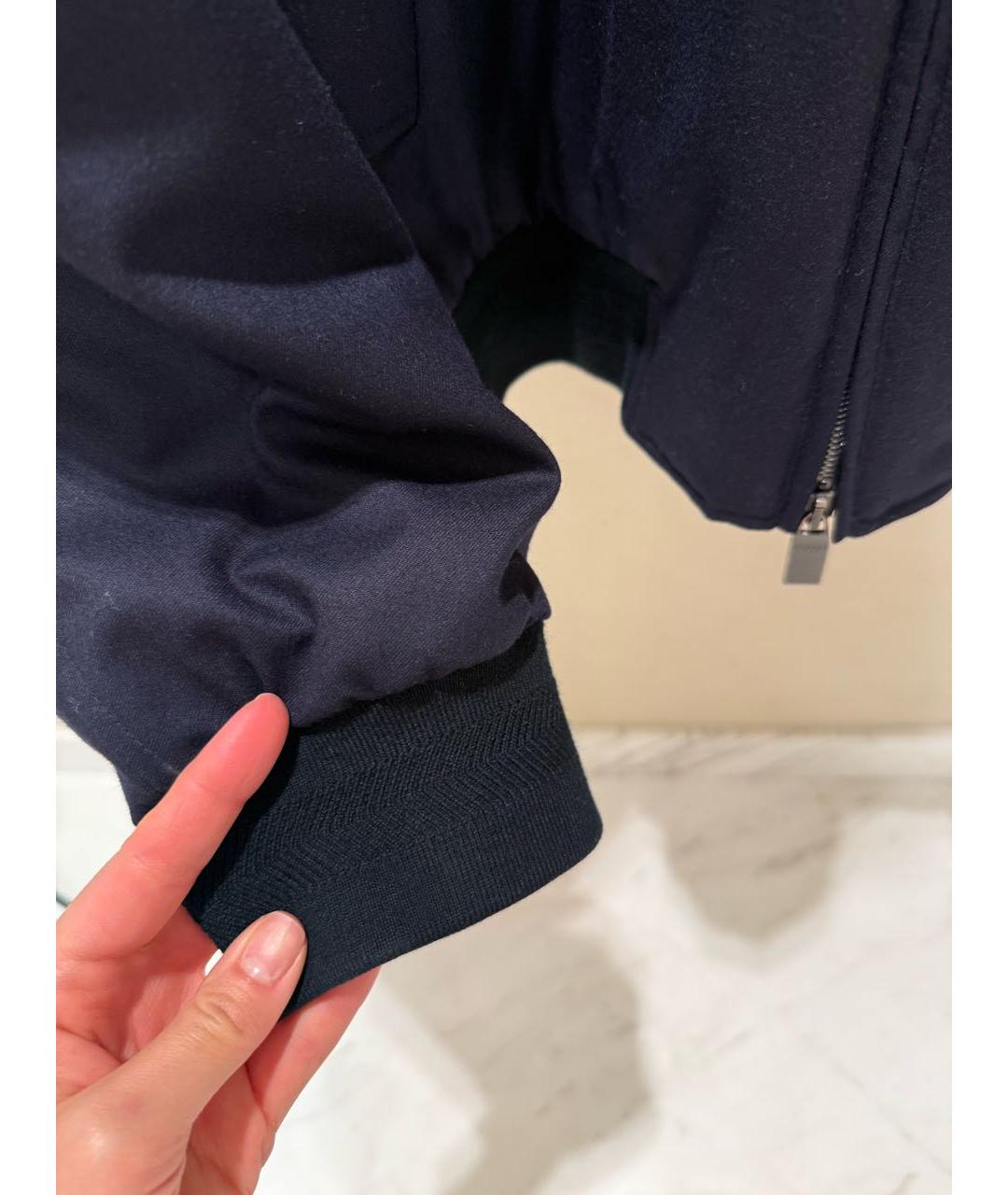 CANALI Темно-синяя шерстяная куртка, фото 5